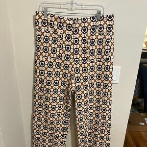 Geometric Black, Brown and White Maeve Colette Pant in 33T